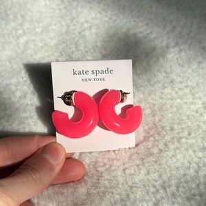 Kate Spade Neon Pink Hoop Earrings